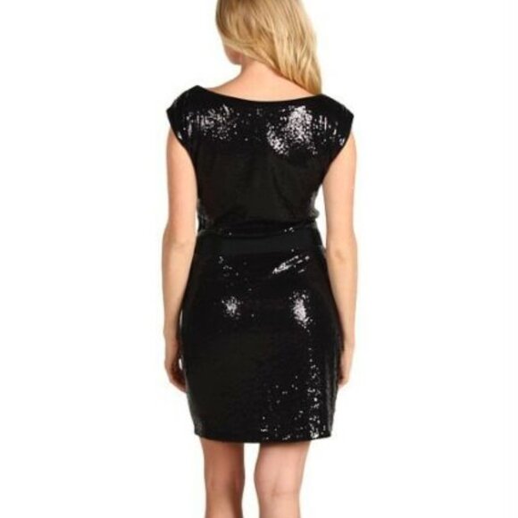 Laundry by Shelli Segal Black Sequin Tulip Dress - Picture 2 of 9